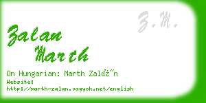 zalan marth business card